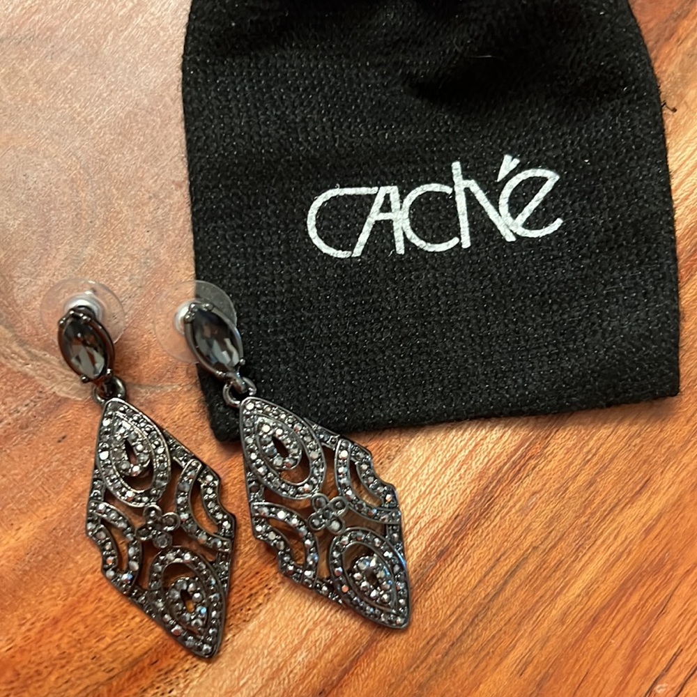 Cache Pewter Dangle Earrings - image 4